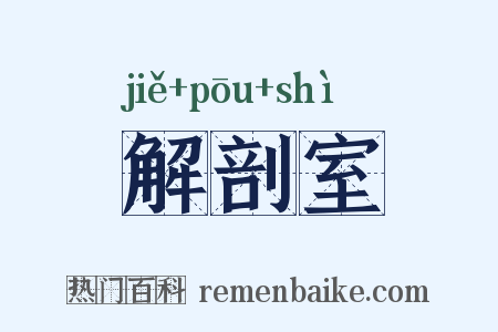 解剖室是什么意思的图片